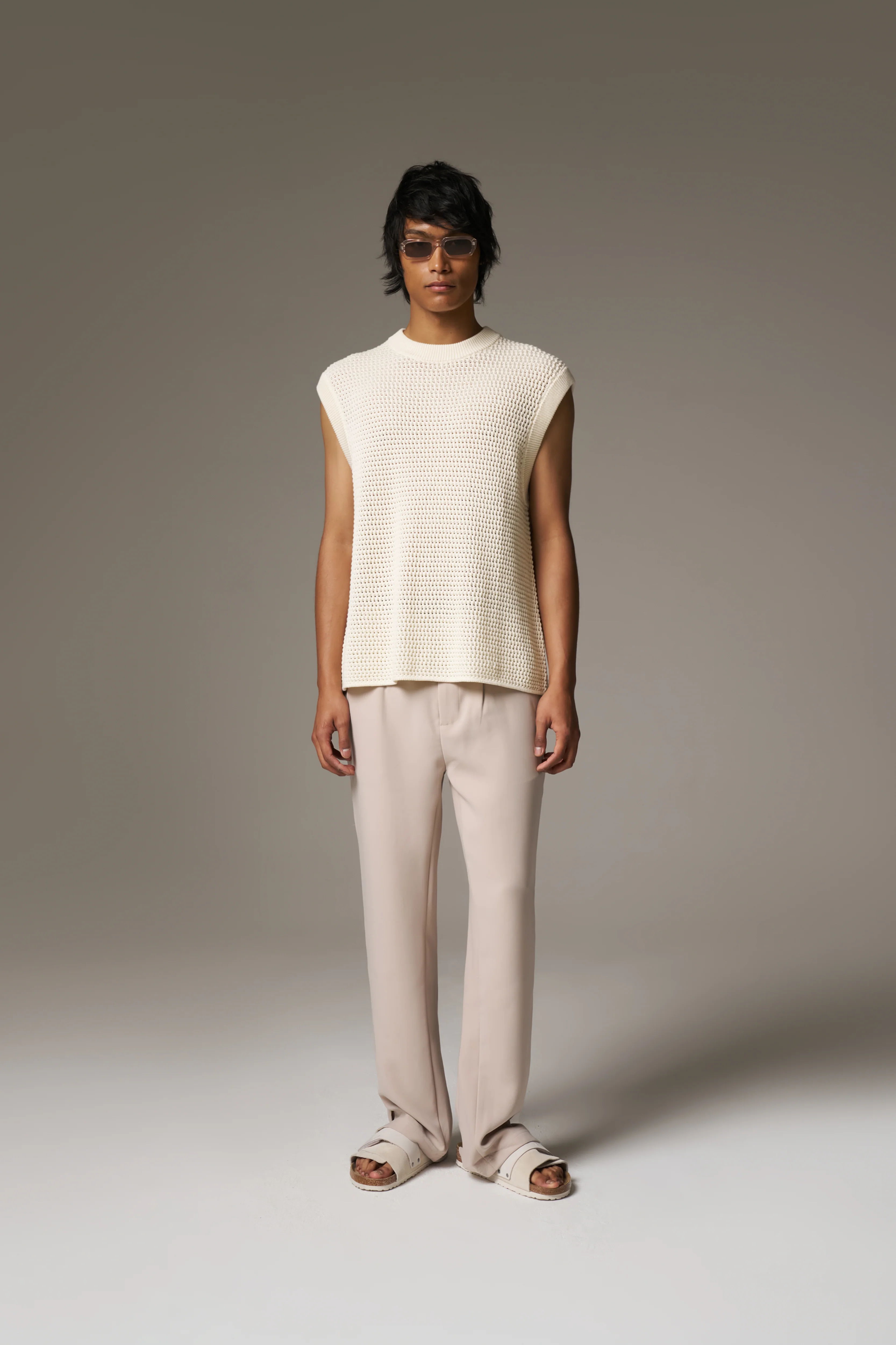 ULTIMATE SPLIT HEM SMART PANT - BEIGE - Image 3