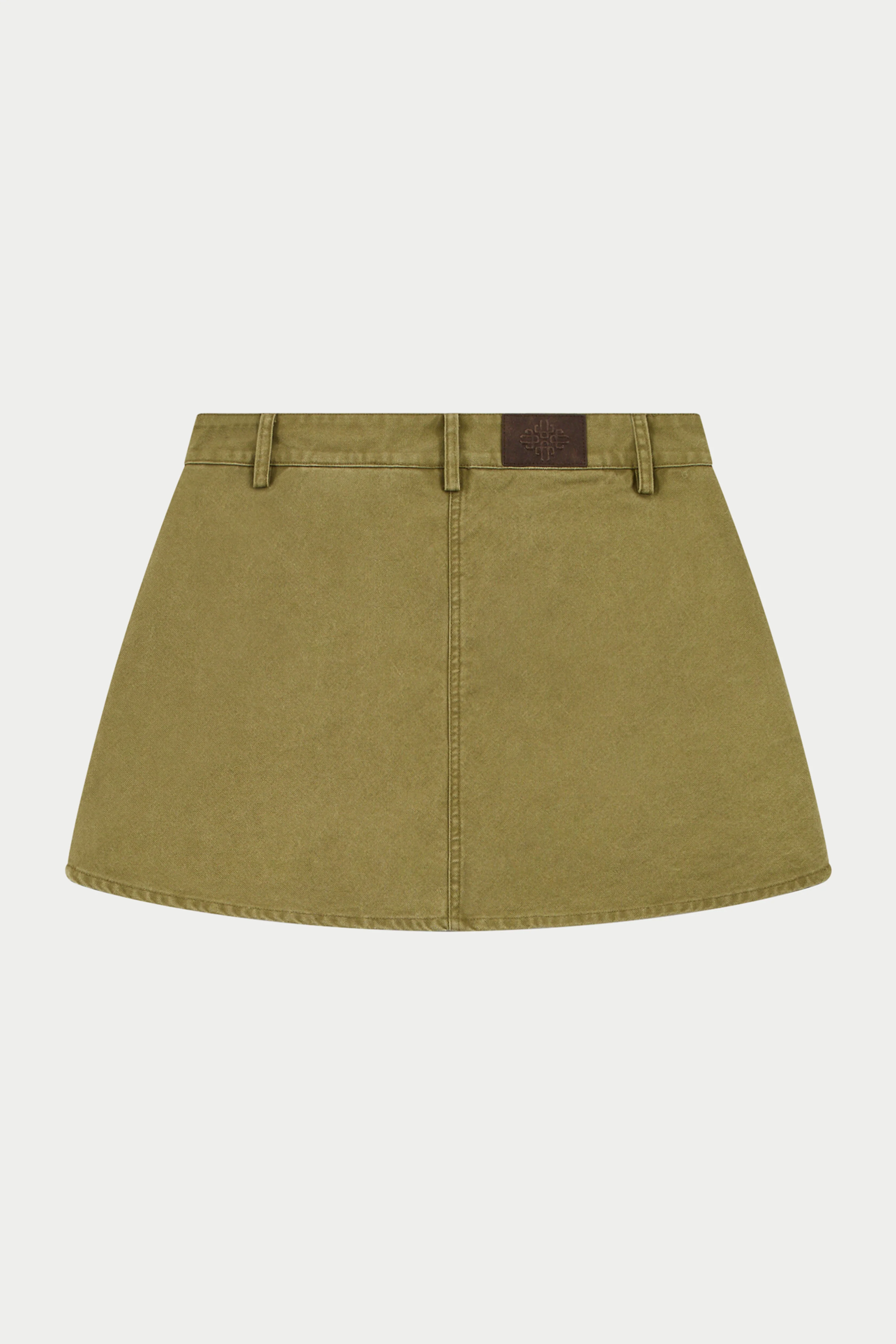 WASHED MINI SKORT - KHAKI - Image 5
