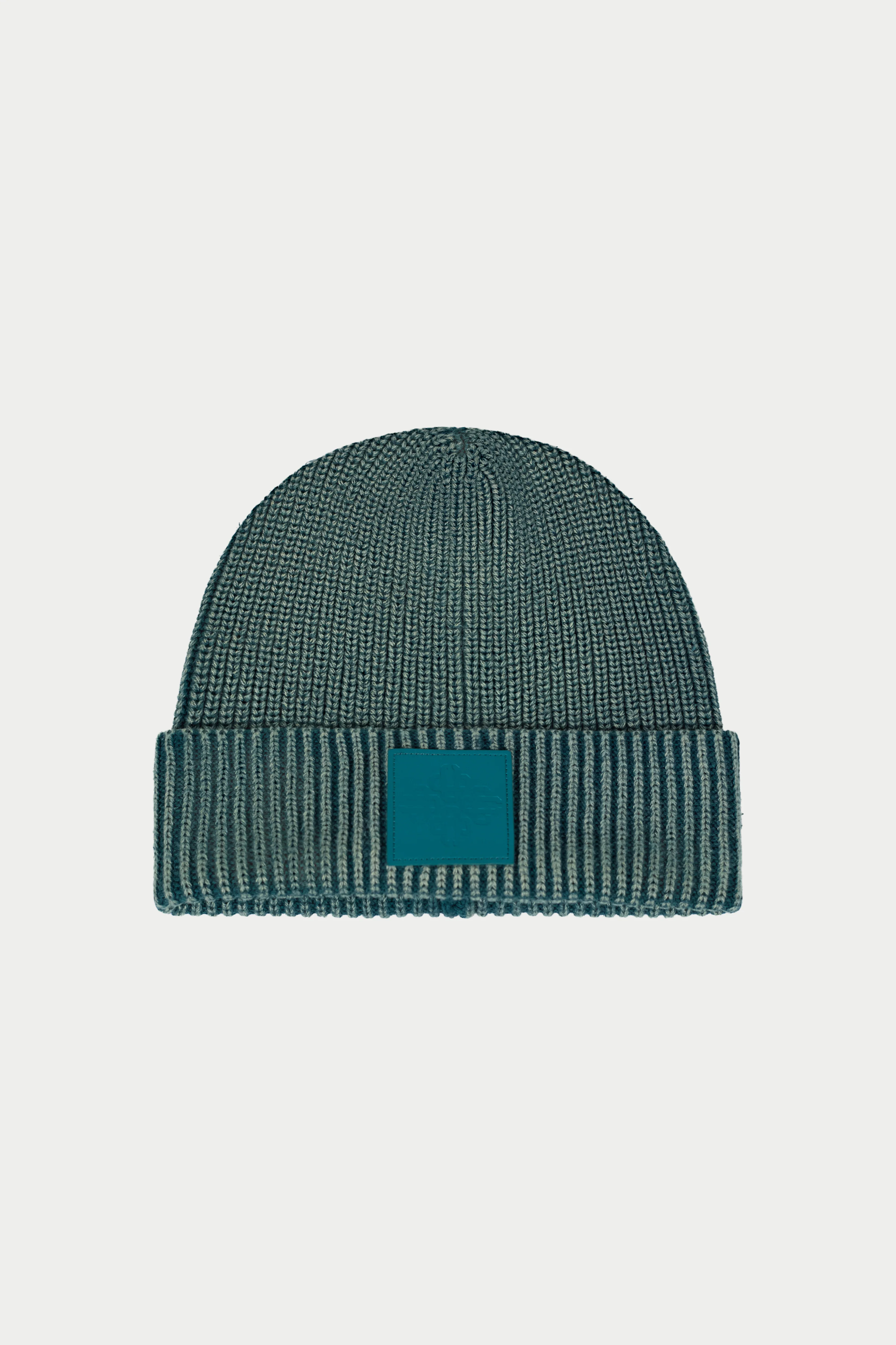 WASHED RIBBED BEANIE - TEAL